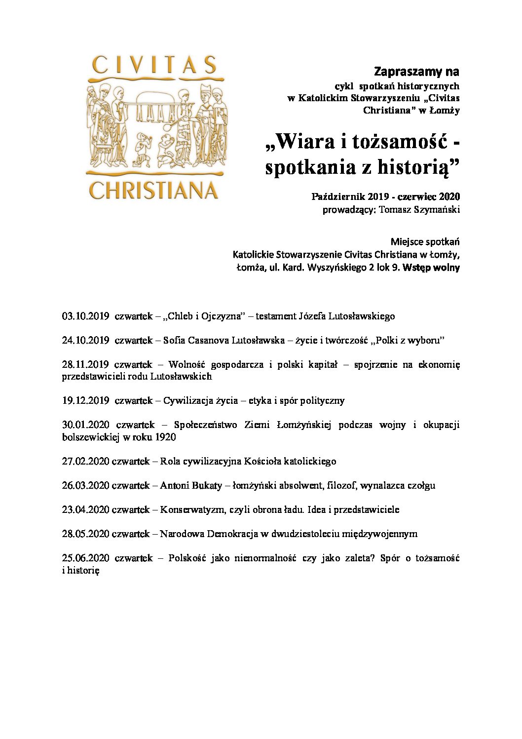 Civitas Christiana zaprasza!!!